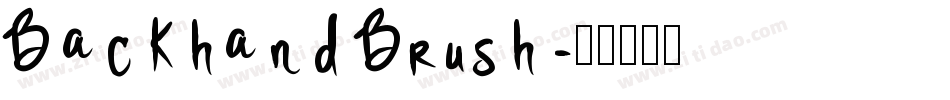 Backhand Brush字体转换